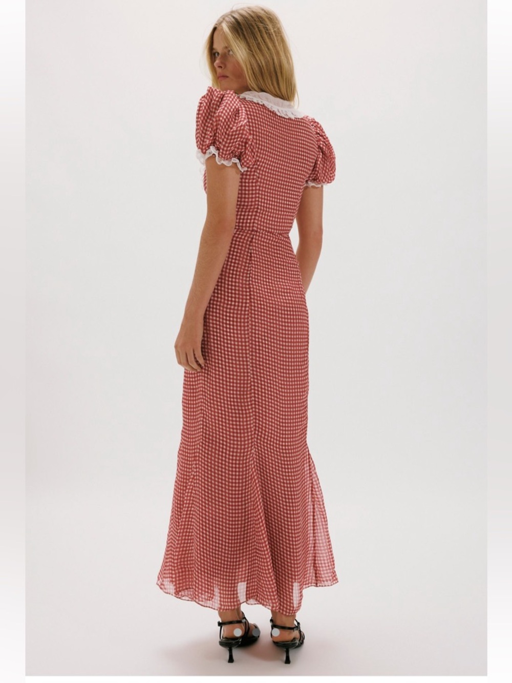 For love and lemons Bradford Gingham Maxi Dress NWOT XL - Picture 2 of 8